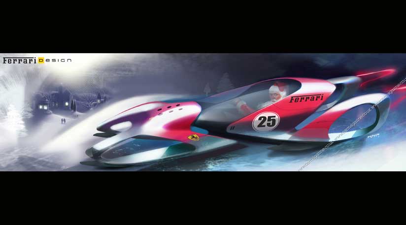 Ferrari-designed Santa's sleigh (2010)