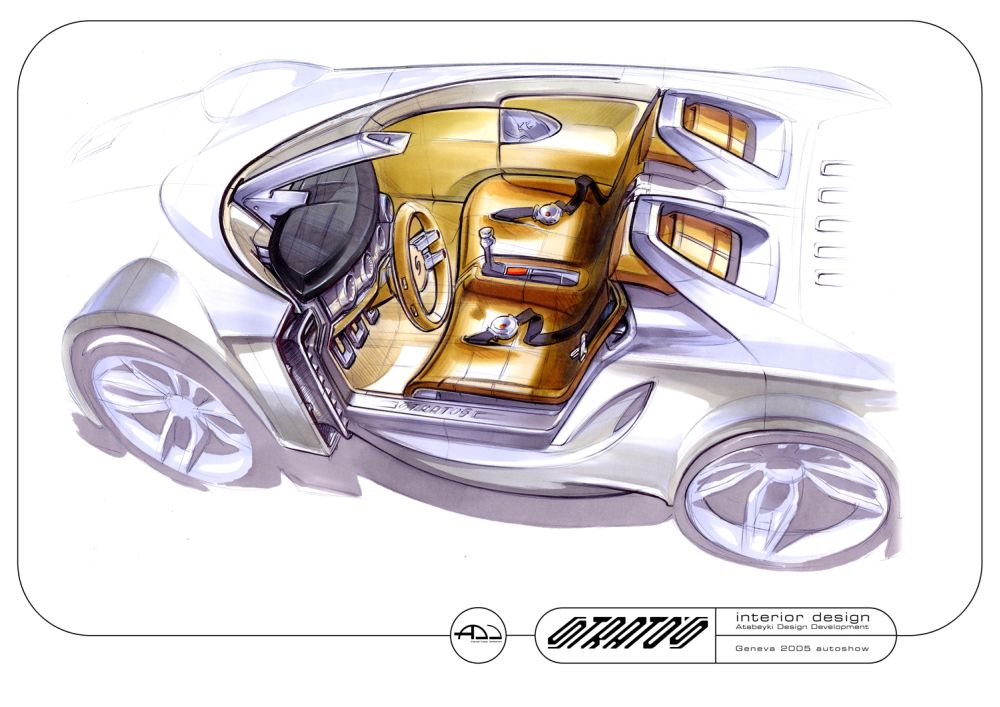 Fenomenon Stratos (2005) - Interior Design Sketch by Hermidas Atabeyki