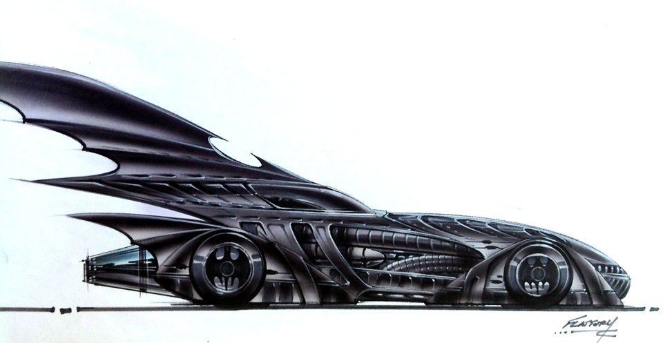 Batmobile (1995): Concept Art by Tim Flattery