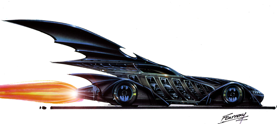 Batmobile (1995): Concept Art by Tim Flattery