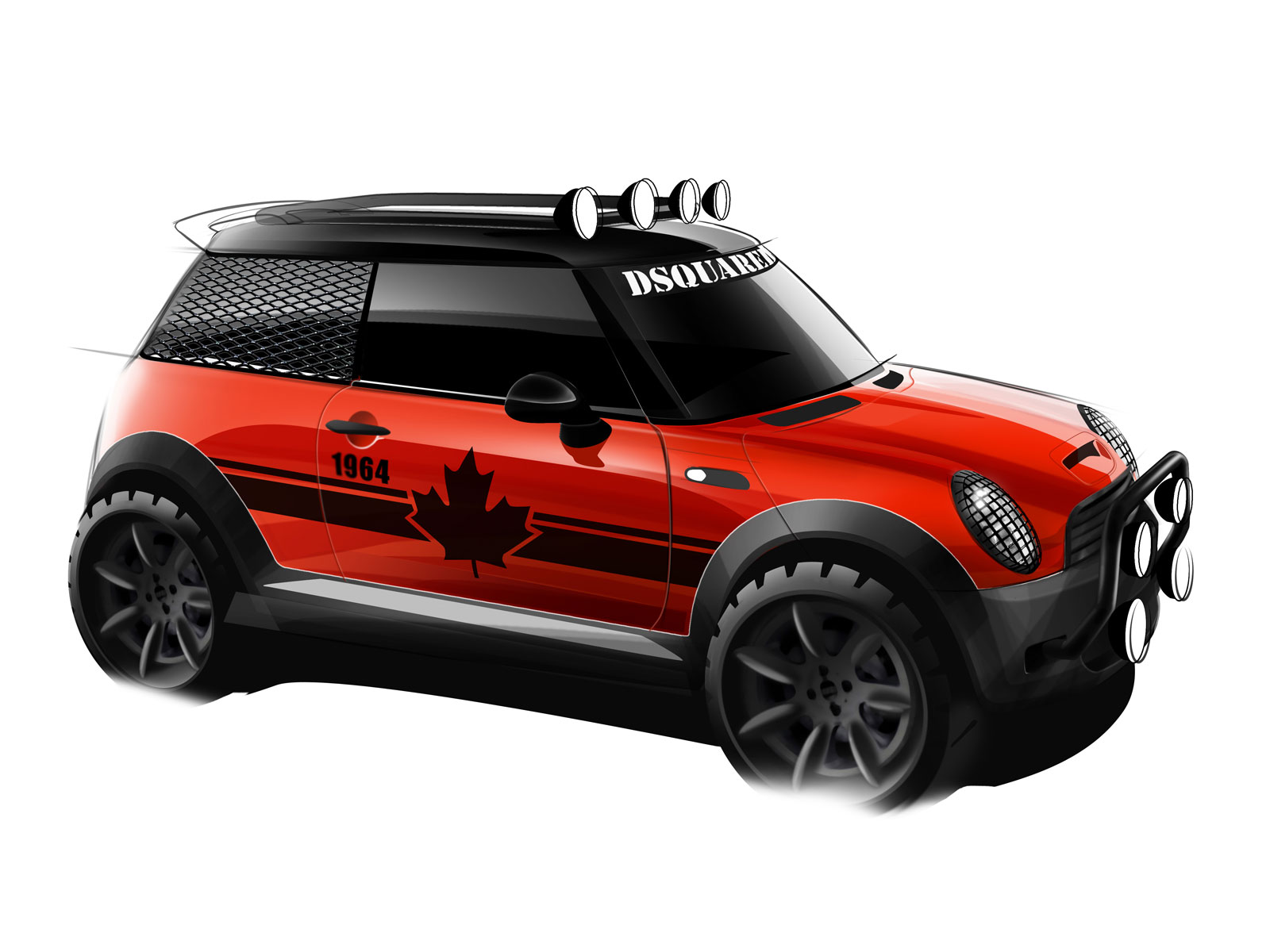 Life Ball Mini by DSQUARED (2011): Red Mudder - Sketch