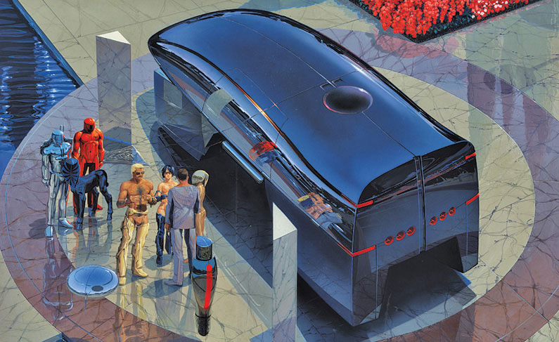 Сид Мид (Syd Mead): Hypervan rear down view, 2008