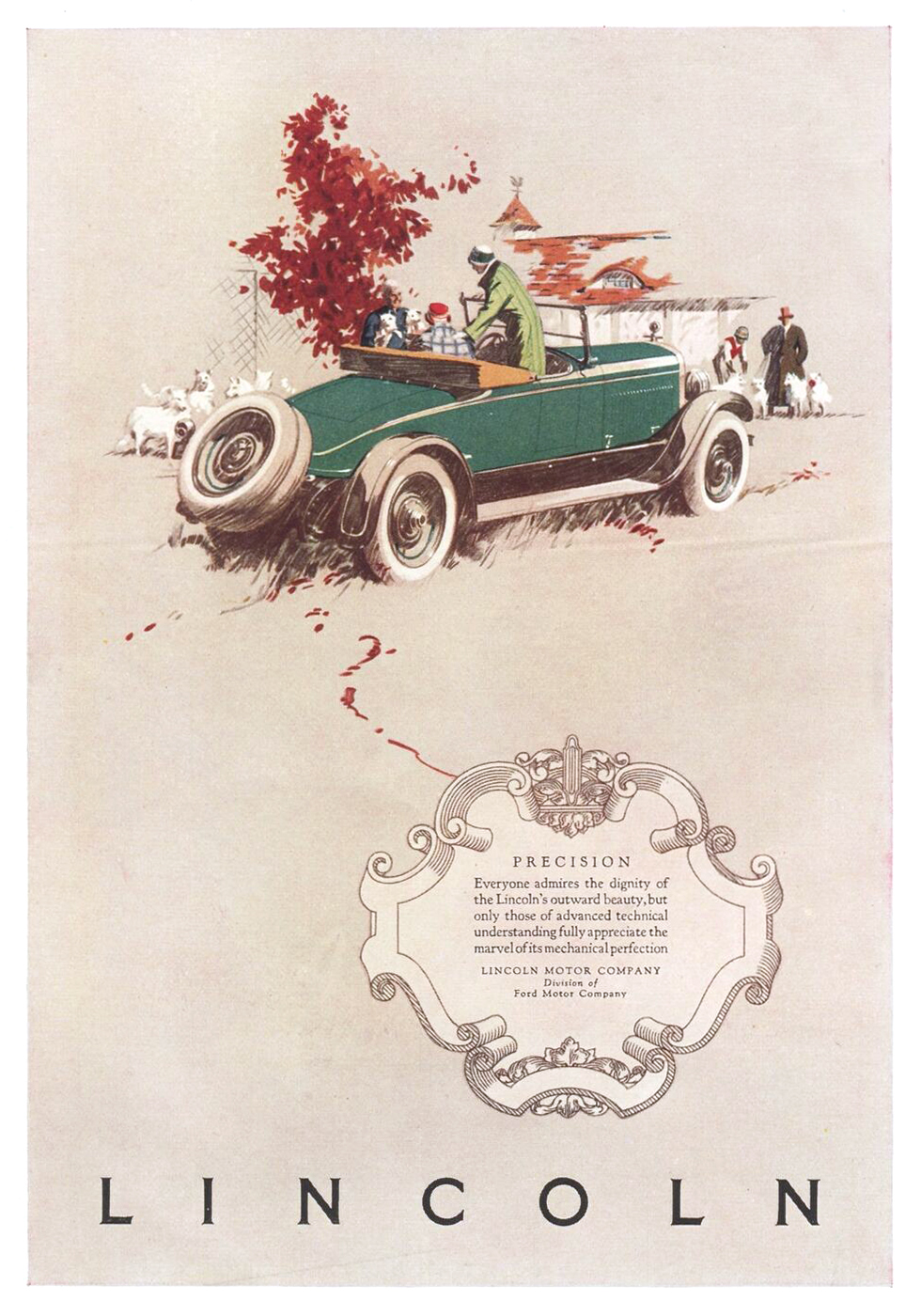 Lincoln Ad (October, 1924): Roadster - Illustrated by Haddon Sundblom?