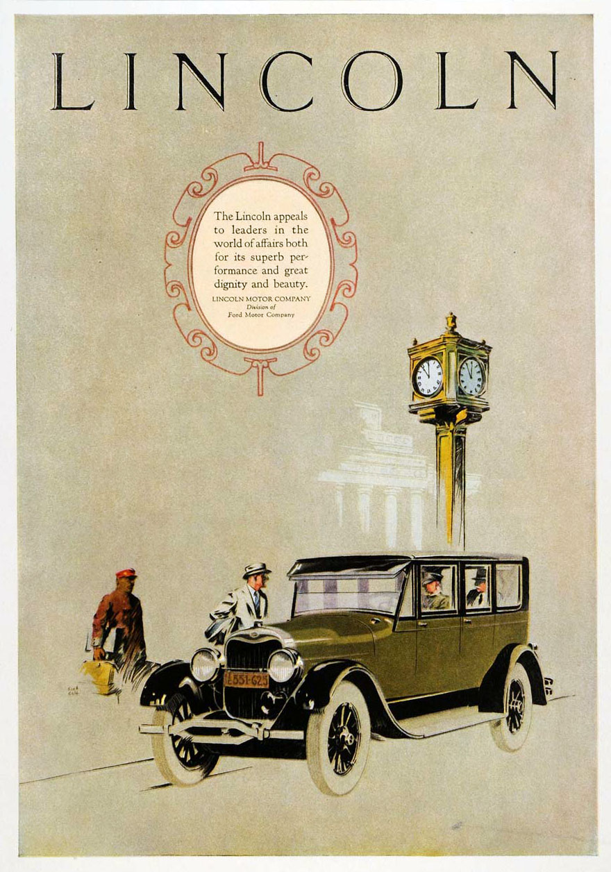 Lincoln Ad (September, 1925) - Illustrated by Fred Cole