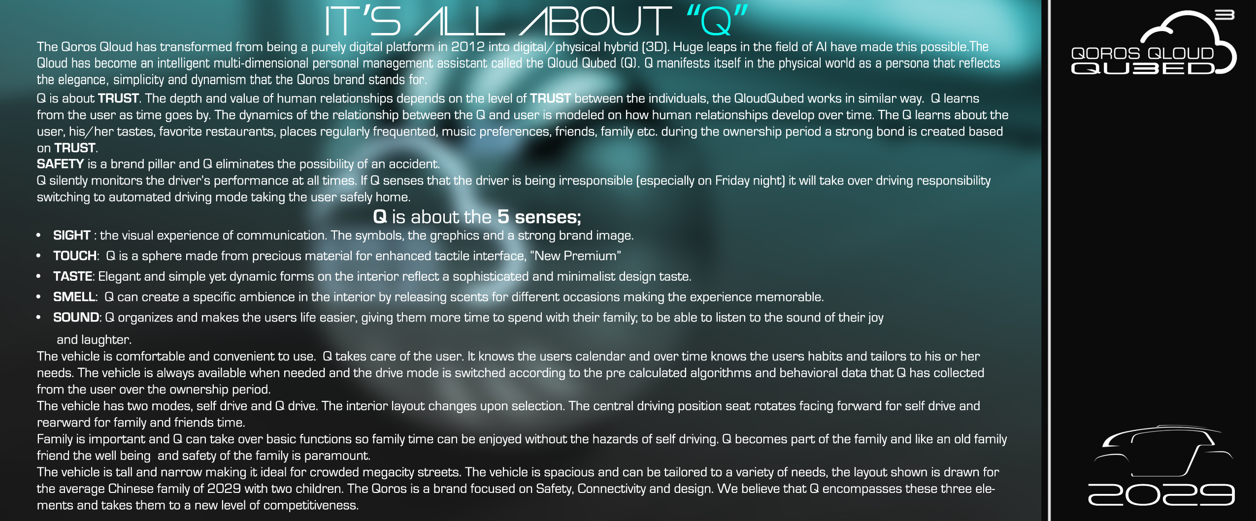 LA Design Challenge (2014): Qoros Qloud Qubed