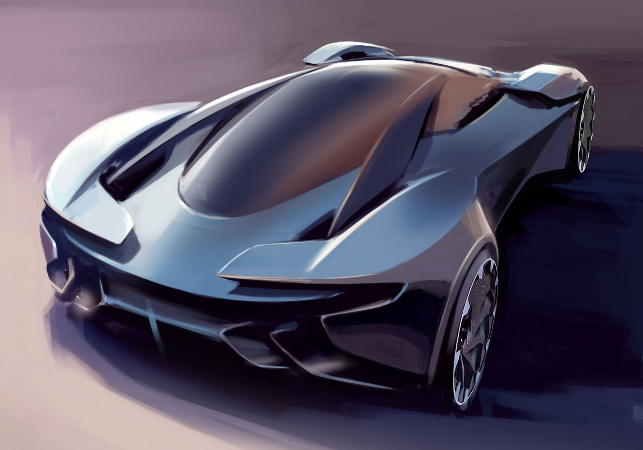 Aston Martin DP-100 Vision Gran Turismo (2014) - Design Sketch