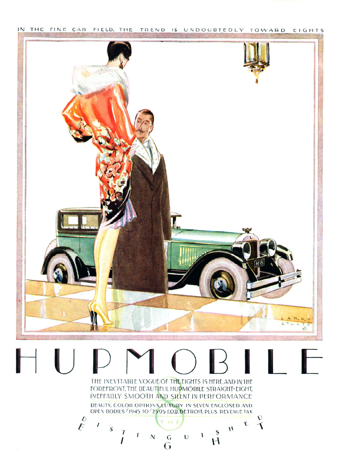 Hupmobile Eight Ad (October, 1926): Illustrated by Larry Stults