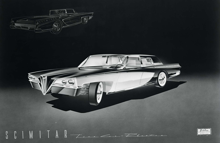 Scimitar Town Car Phaeton Proposal by Brooks Stevens, 1957