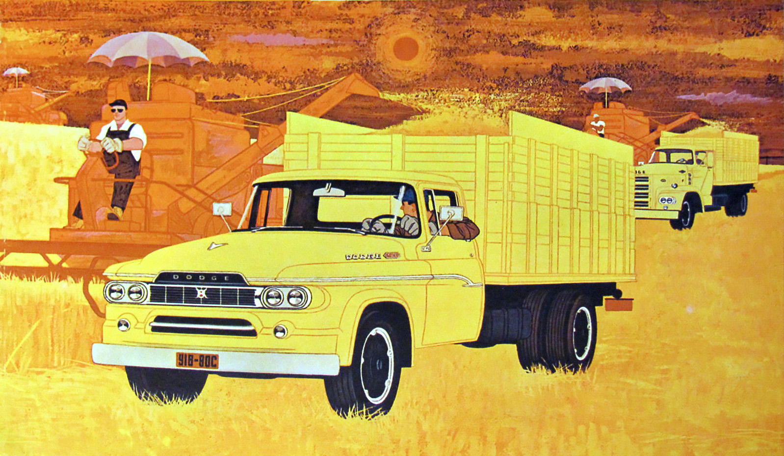 Dodge Trucks Advertising Art by Charles Wysocki (1960) - Medium-tonnage