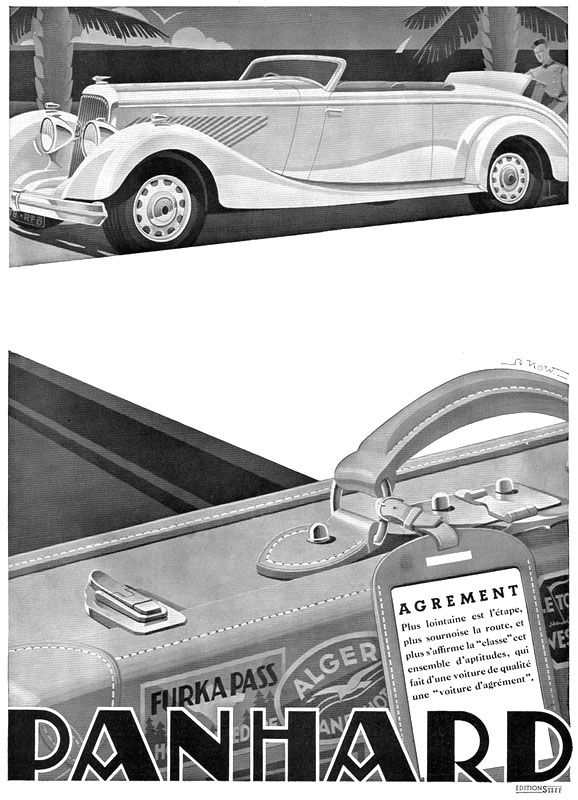 Panhard Advertising (1935): Graphic by Alexis Kow - Agrément