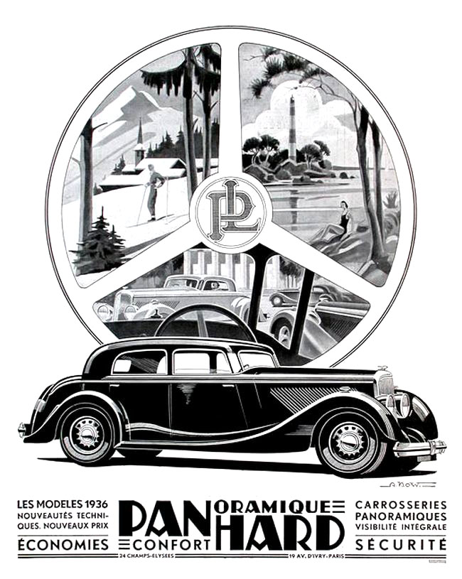 Panhard Panoramique Advertising (1935): Graphic by Alexis Kow