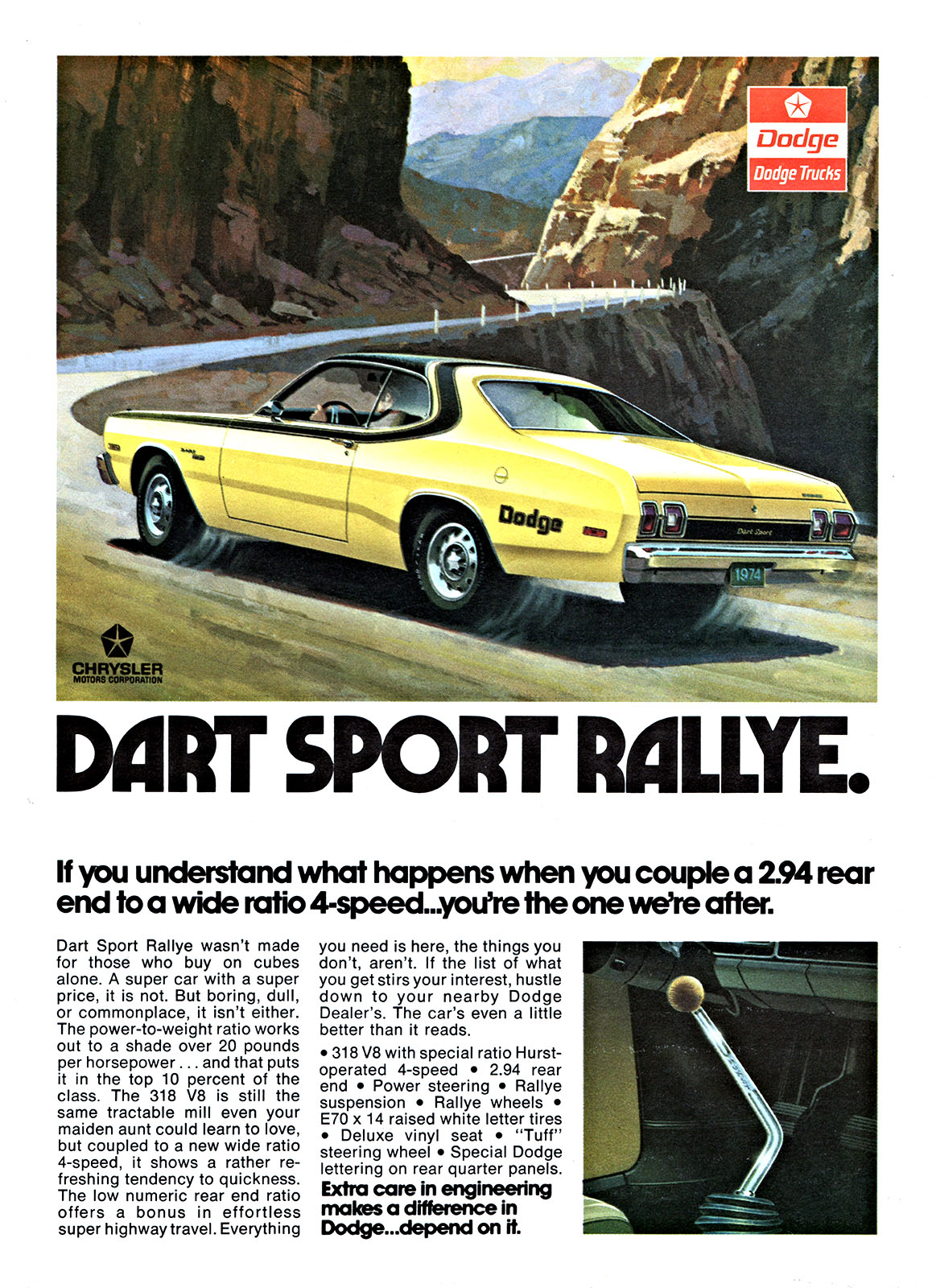Dodge Dart Sport Rallye Ad (October, 1973)