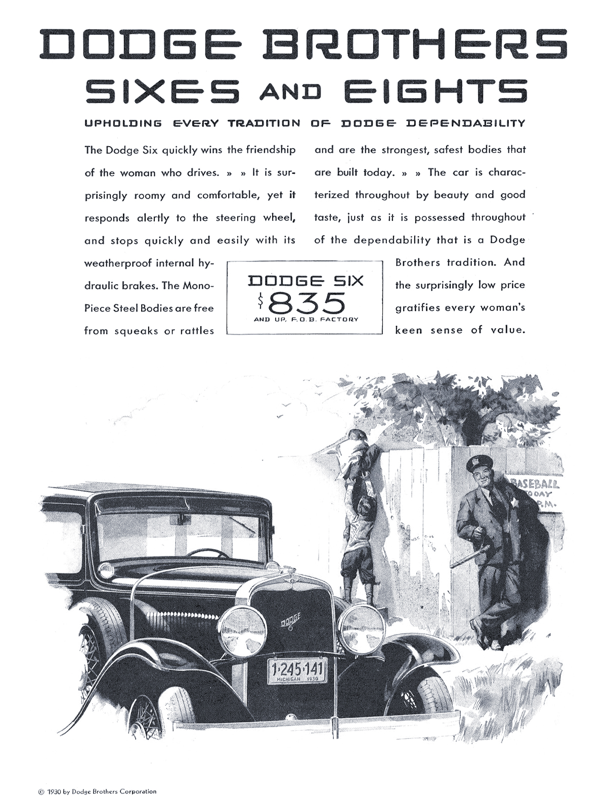 Dodge Brothers Six Ad (June-August, 1930)