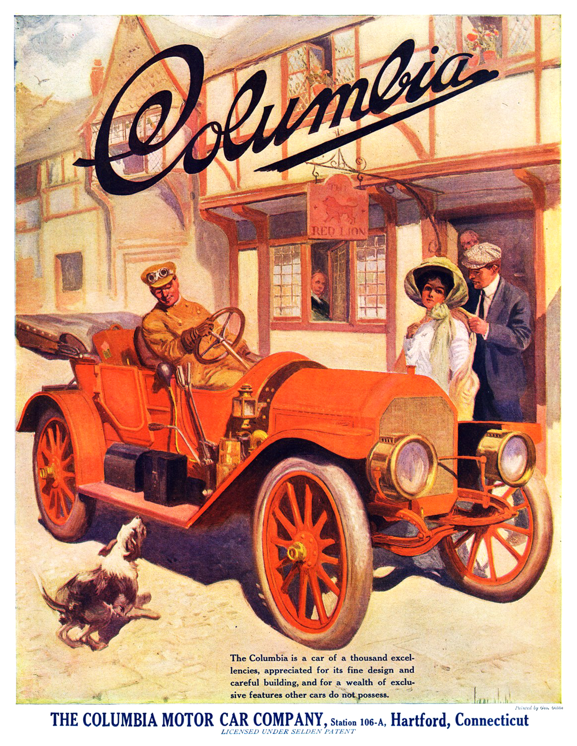 Columbia Touring Car Ad (May, 1910) - Illustrated by George Gibbs