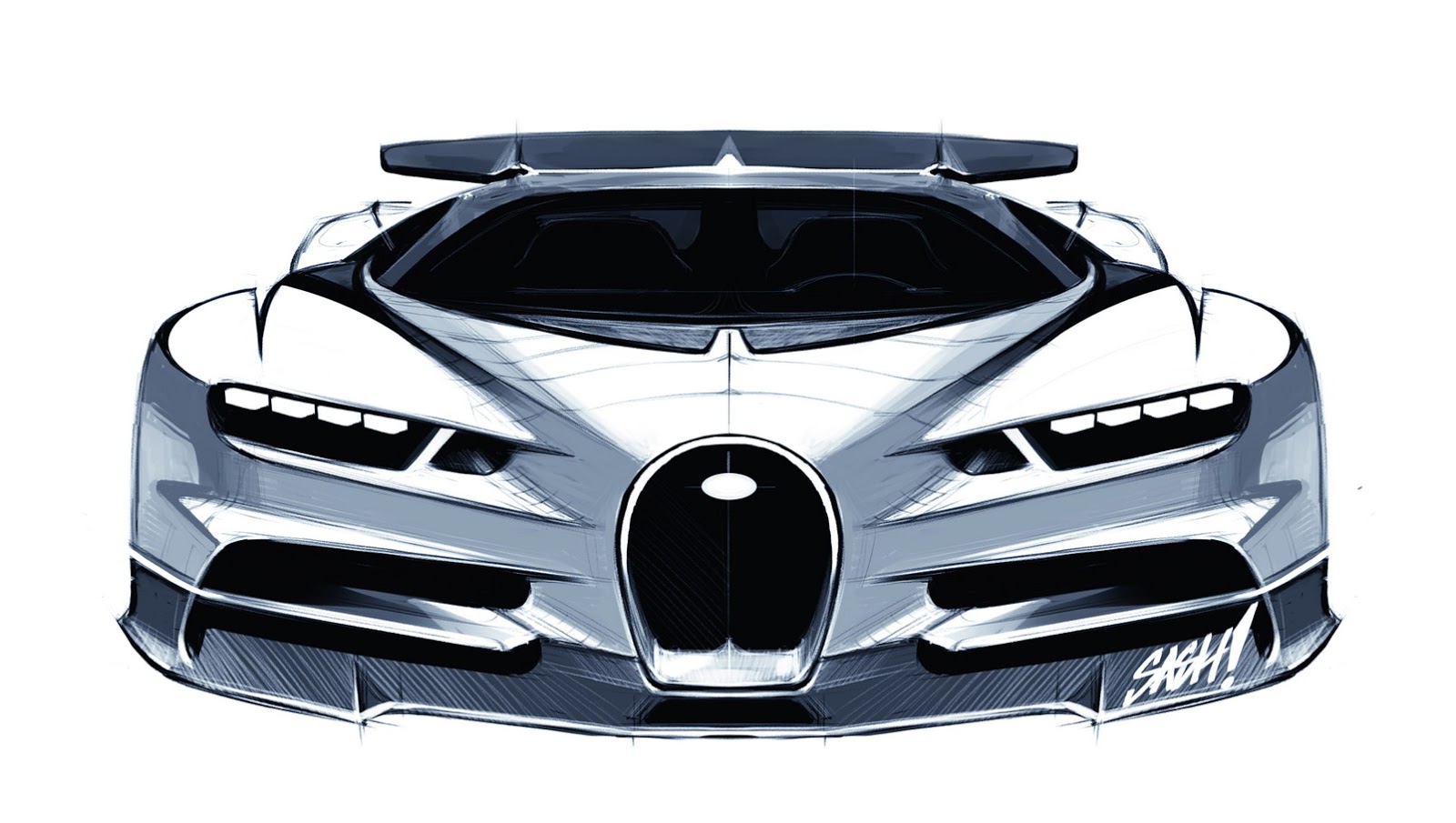 Bugatti Chiron - Design Sketch