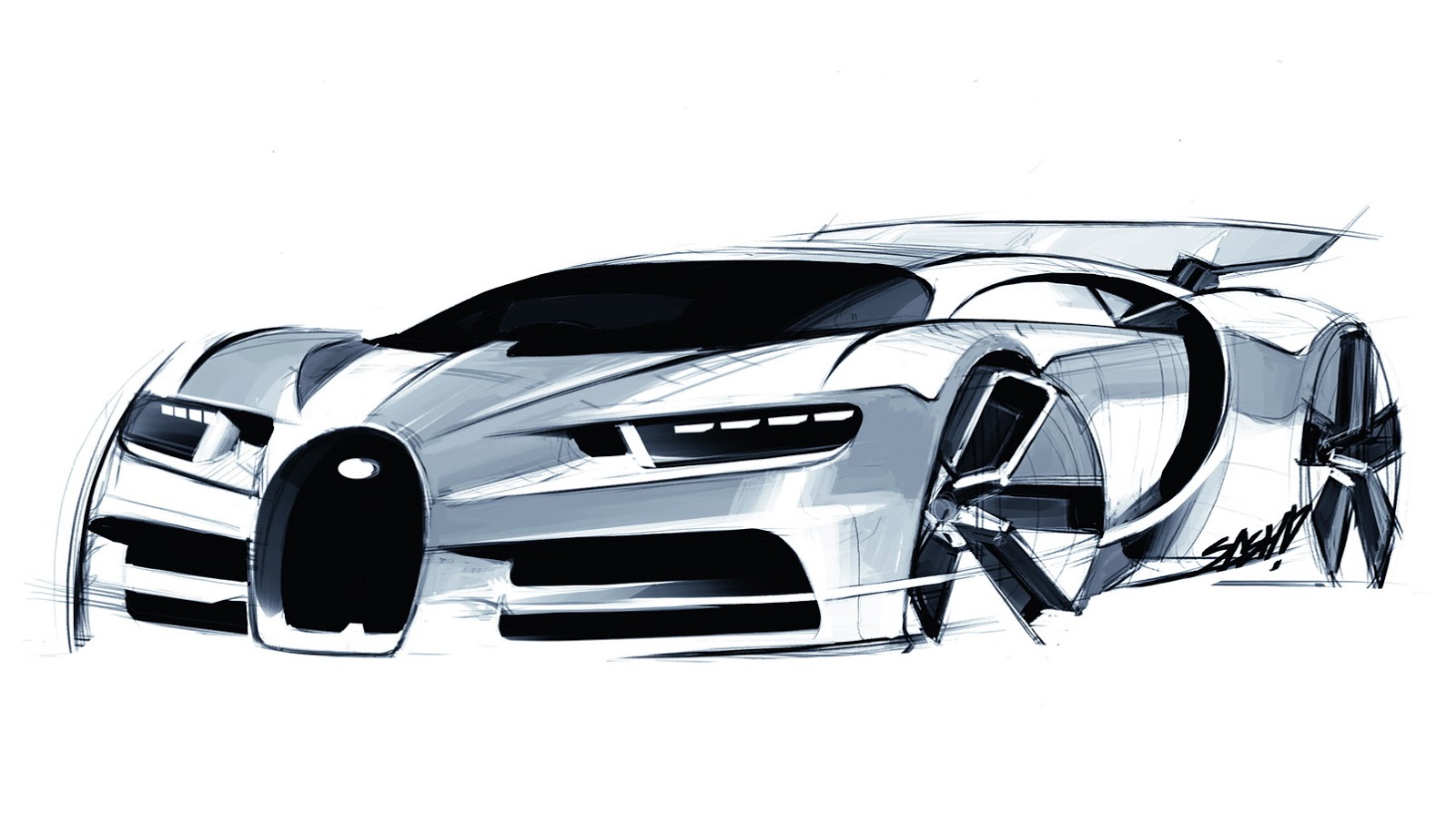Bugatti Chiron - Design Sketch
