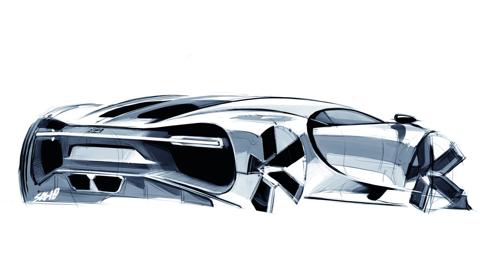 Bugatti Chiron - Design Sketch