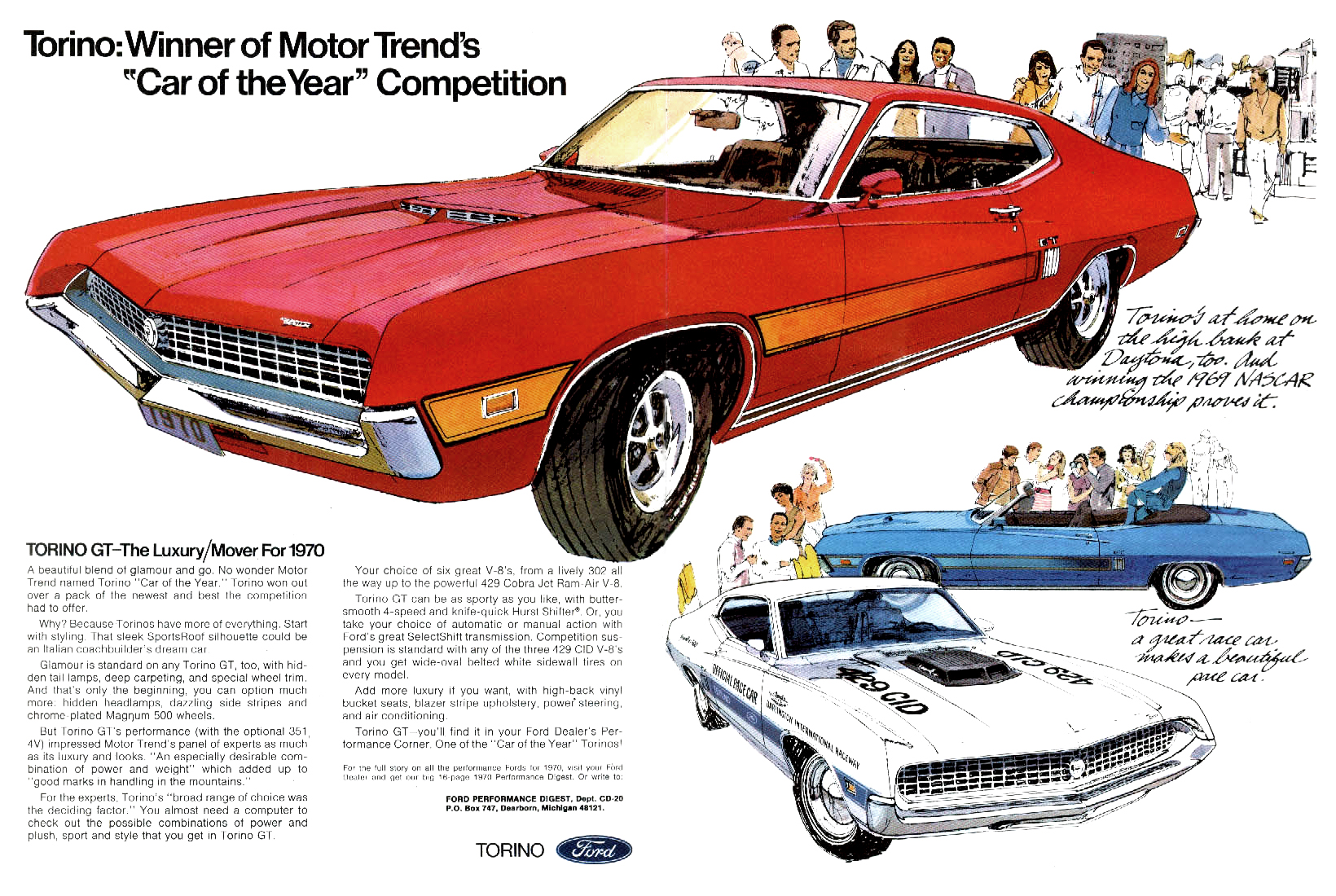 Ford Torino GT Ad (1970): Winner of Motor Trend's "Car of the Year" Competition