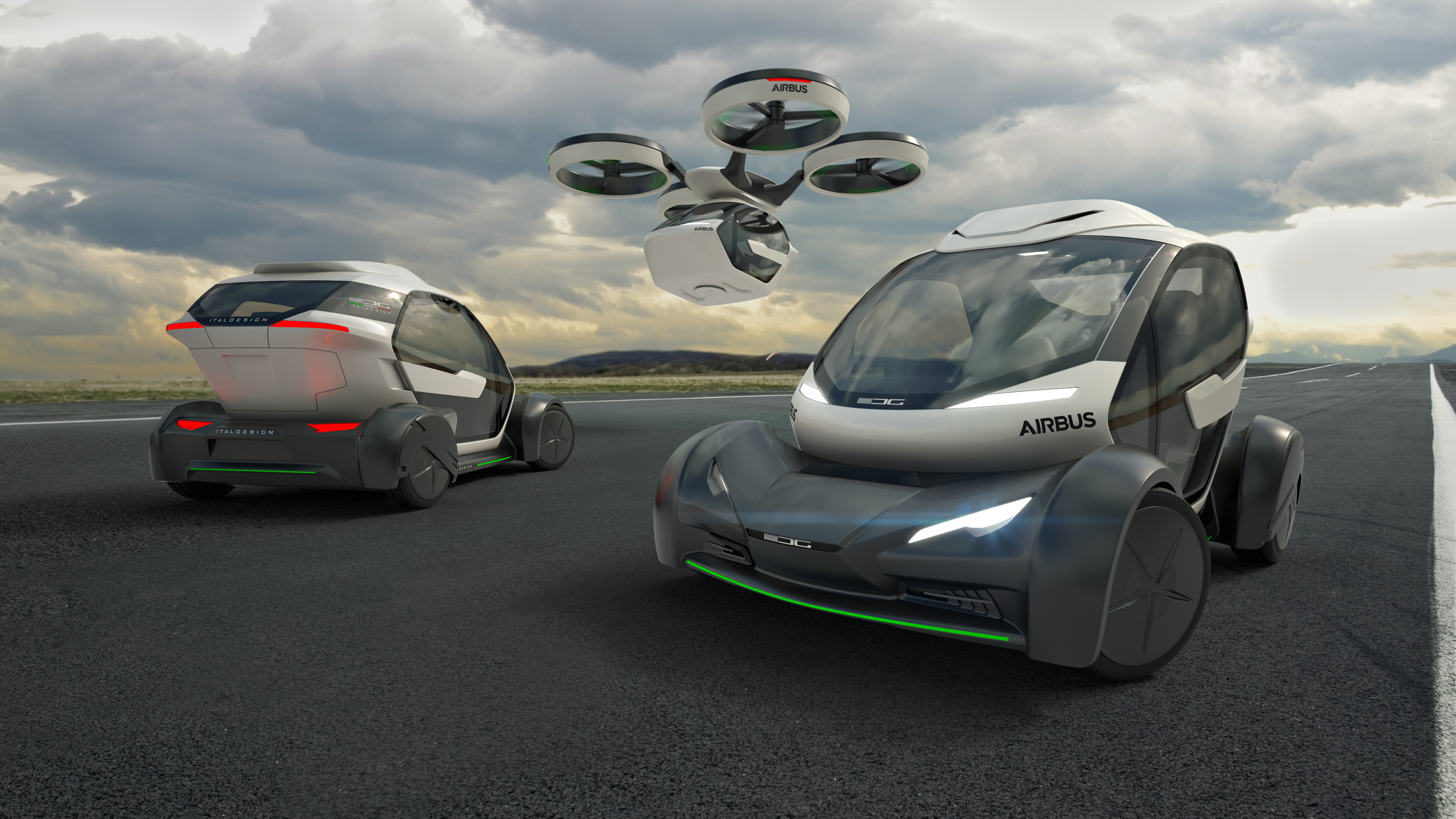 Italdesign/Airbus Pop.Up (2017): Flying  Car Concept