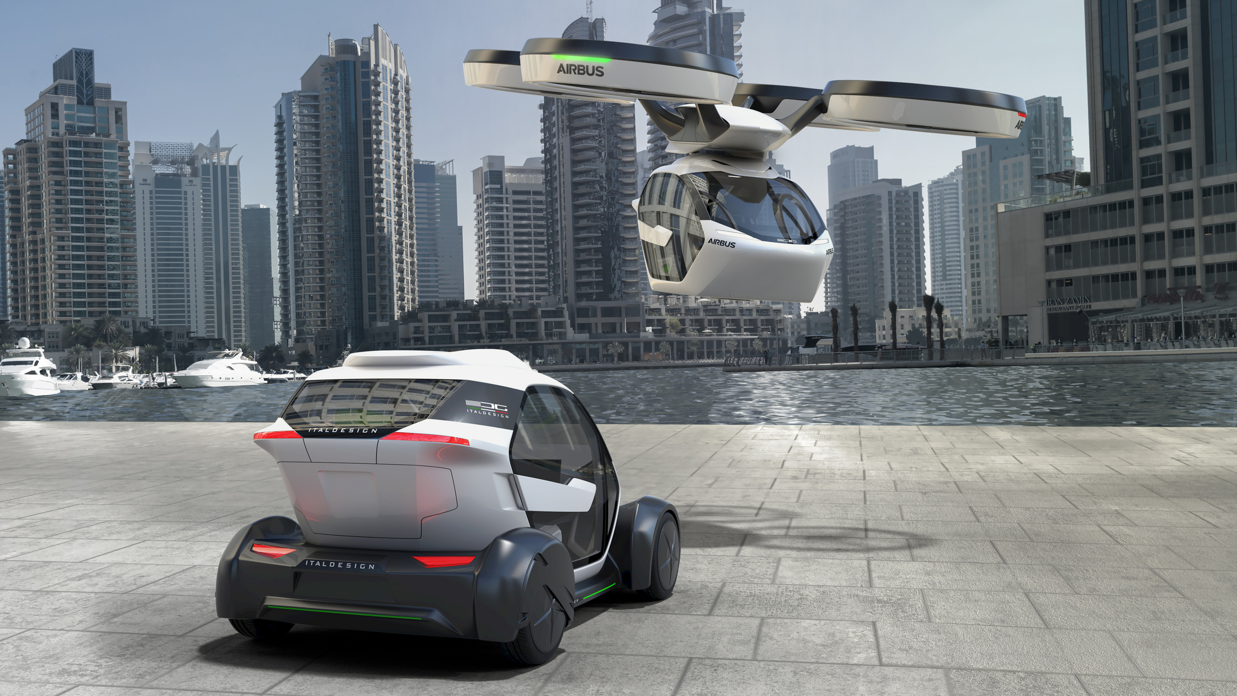 Italdesign/Airbus Pop.Up (2017): Flying  Car Concept