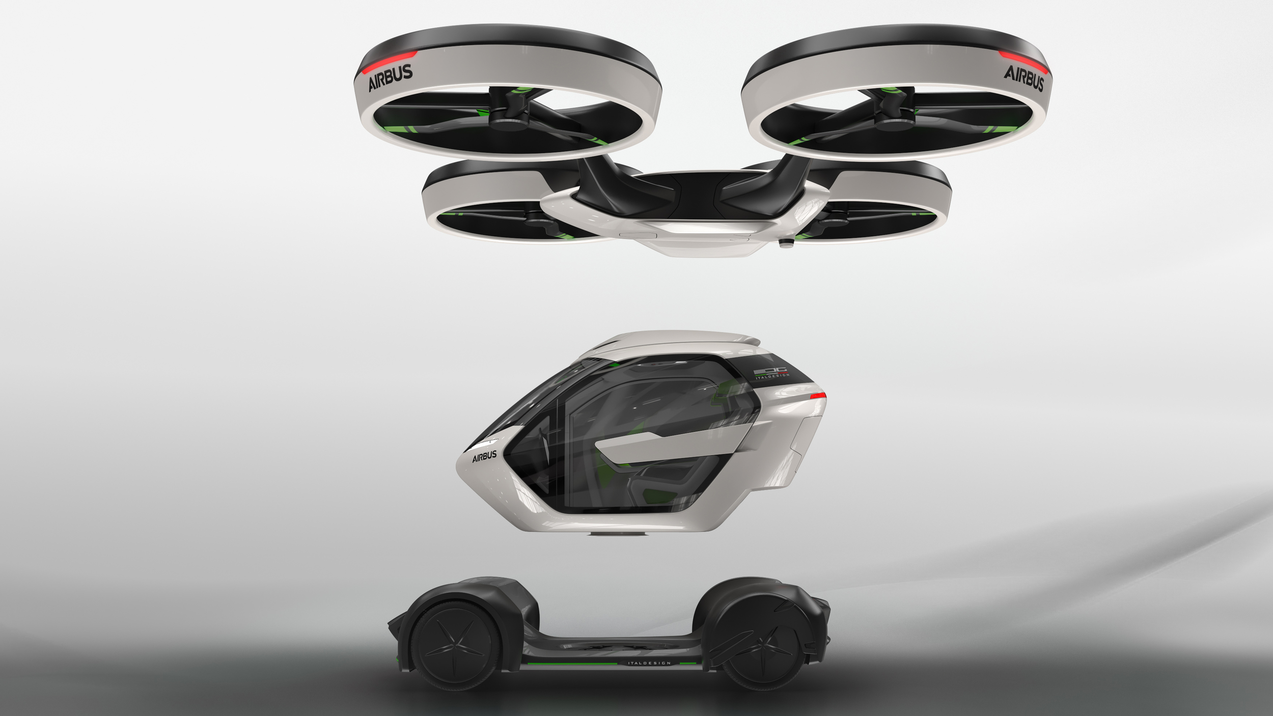 Italdesign/Airbus Pop.Up (2017): Flying  Car Concept