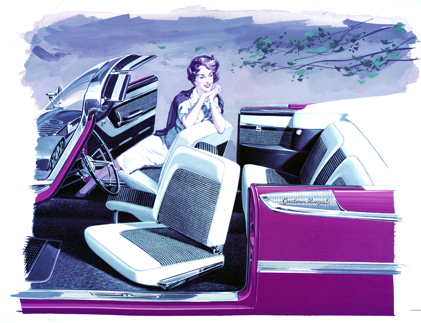 1959 Dodge Custom Royal Lancer Convertible - Swing-Out Swivel Seats Illustration