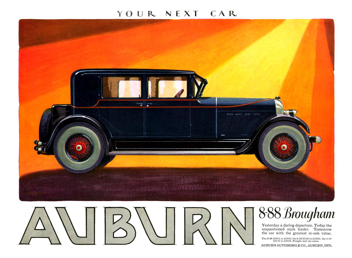 Auburn 8-88 Brougham Ad (November, 1926)