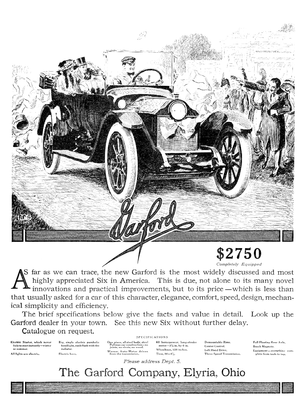 Garford Six Ad (June, 1913): Illustrated by Rudolph Frederick Schabelitz