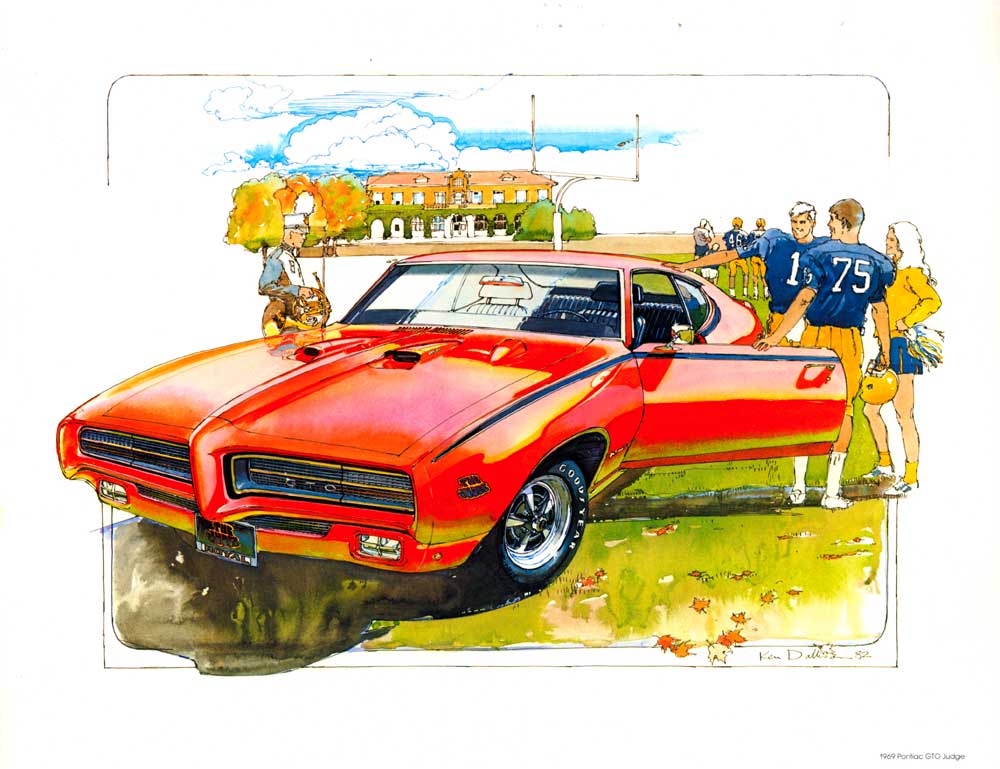 1969 Pontiac GTO Judge: Illustrated by Ken Dallison