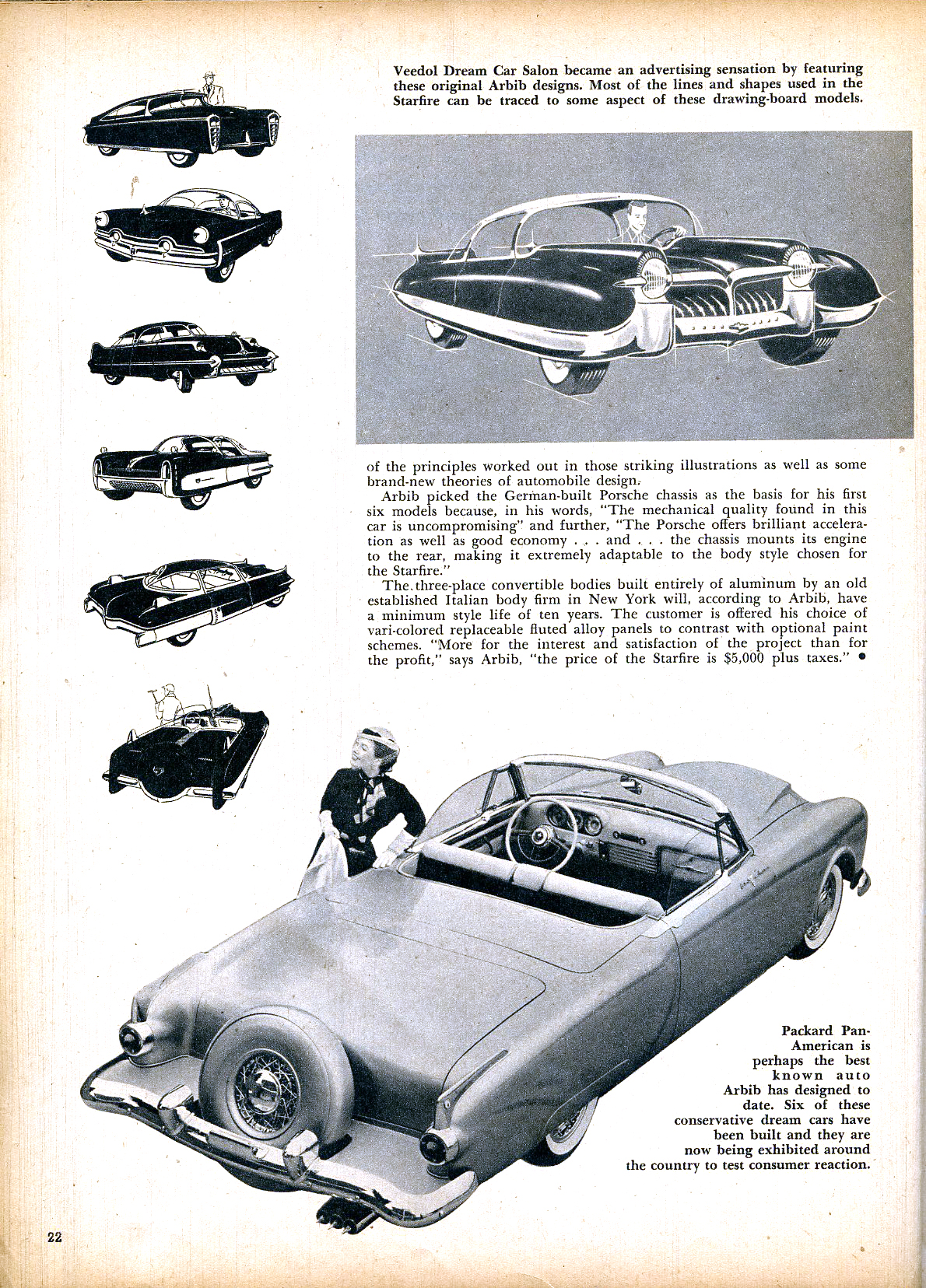 Starfire Custom Convertible: Cars Magazine, March 1953
