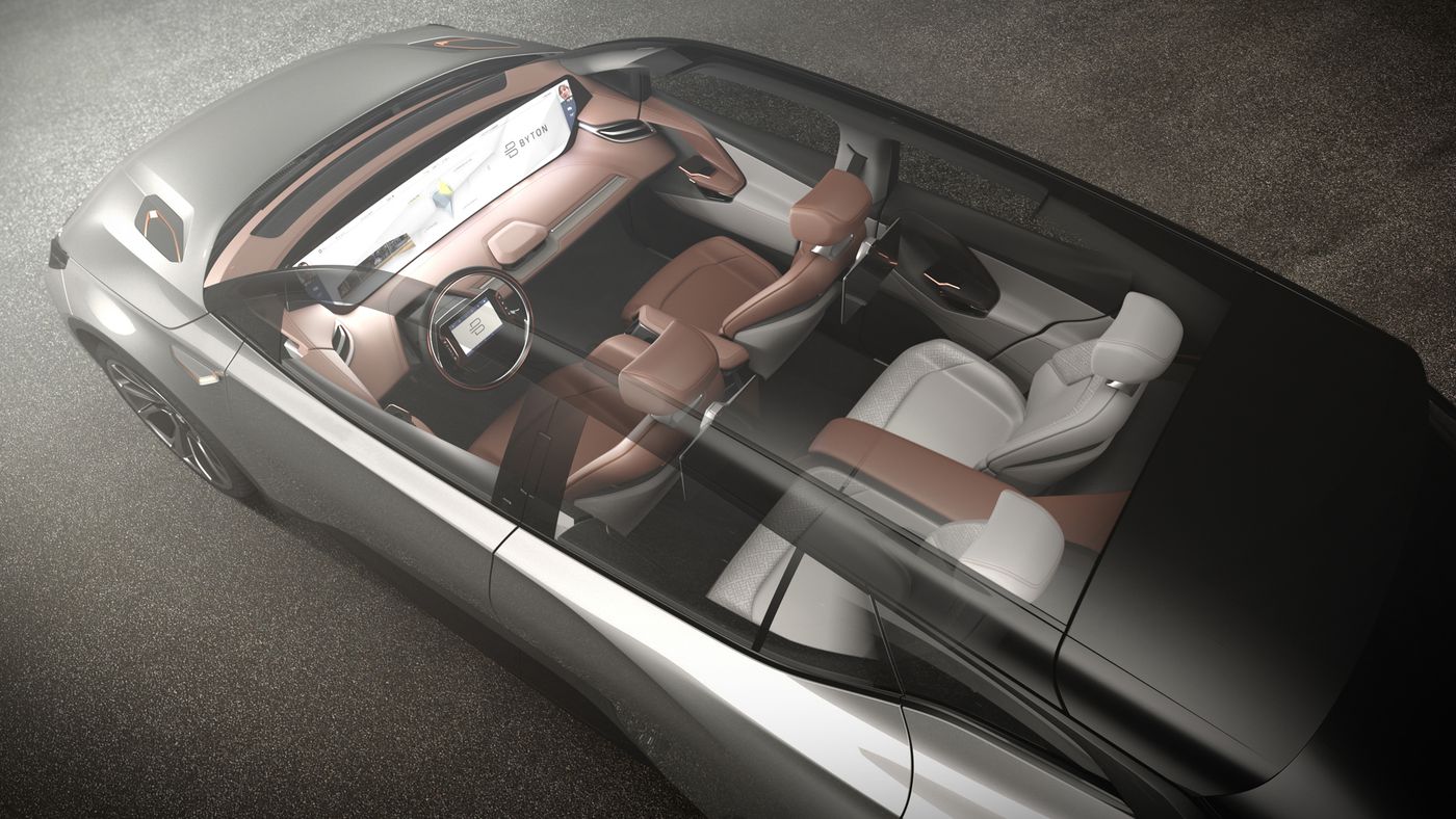 Byton M-Byte Concept (2018): Exterior - Panoramic Sunroof