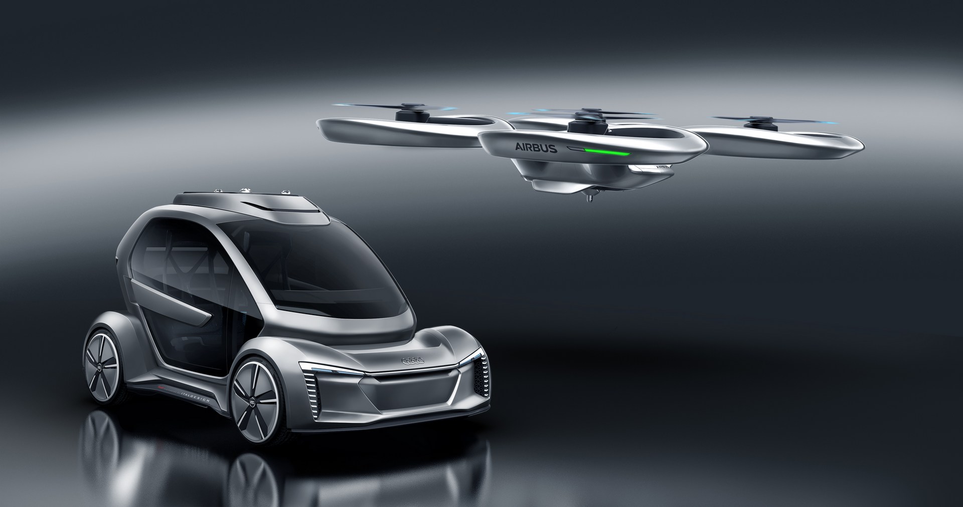 Audi/Airbus/ItalDesign Pop.Up Next (2018): Flying Car Concept