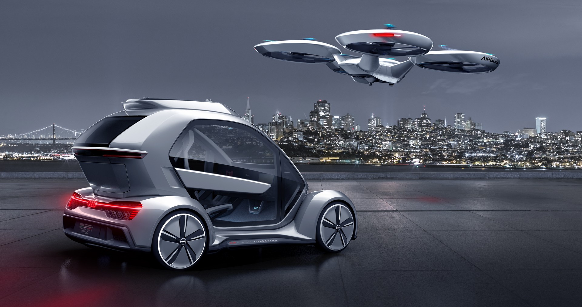 Audi/Airbus/ItalDesign Pop.Up Next (2018): Flying Car Concept