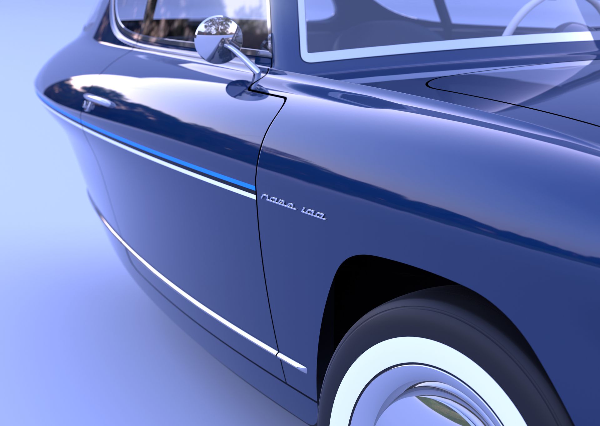 Nobe 100: Винтажный электромобиль на трех колесах