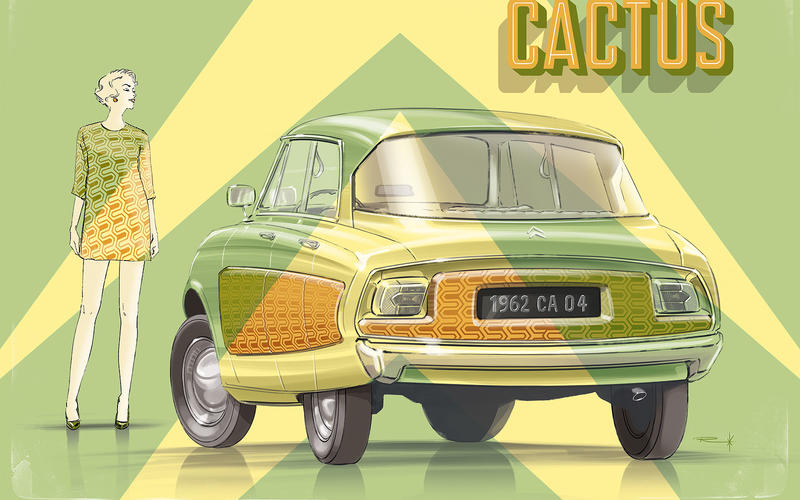 1962 CITROËN IC (CITROEN CACTUS) - Появись Citroen Catcus в 1962-м, он мог бы называться IC. И выглядел бы вот так. 