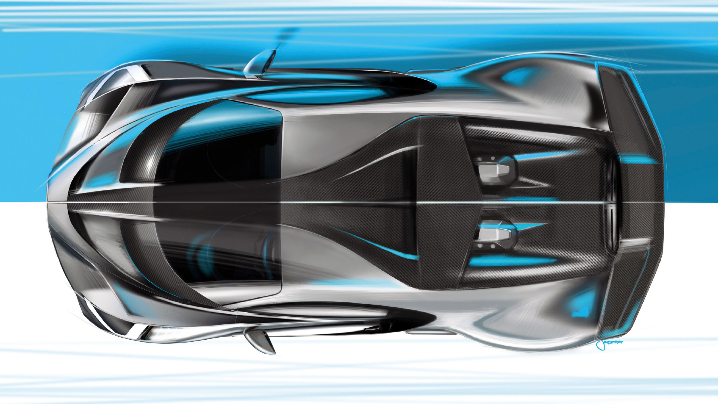 Bugatti Divo (2018) - Design Sketch