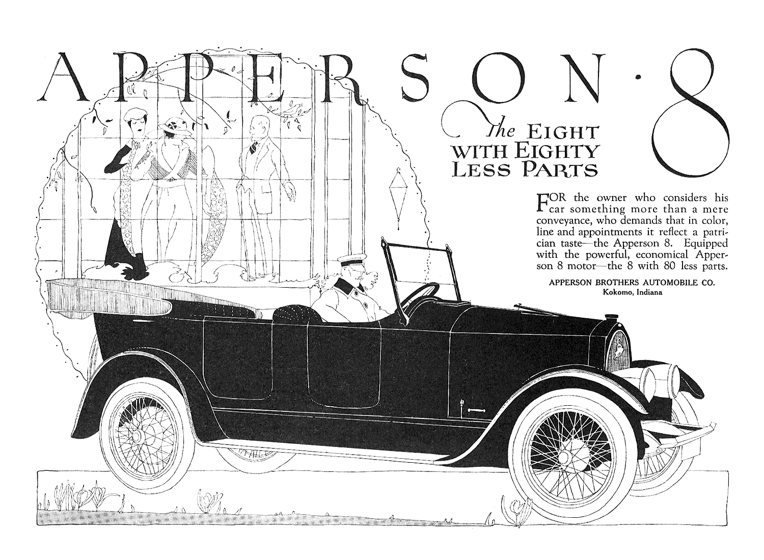 Apperson Eight Ad (February-March, 1919): Touring Car