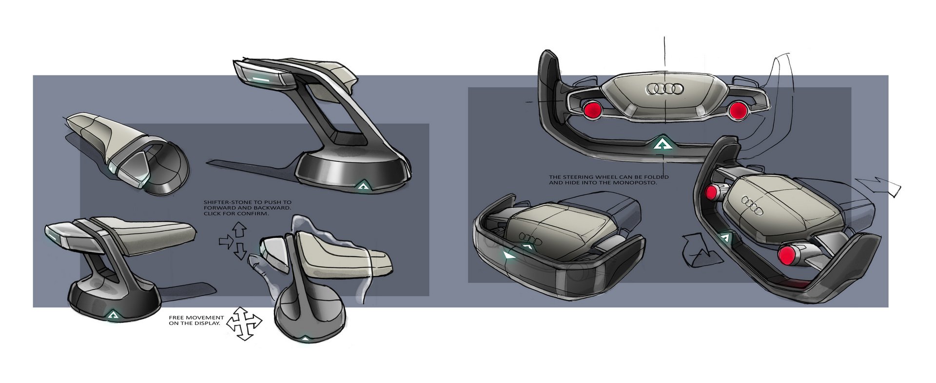 Audi RSQ E-Tron Concept: Interior Design Sketch