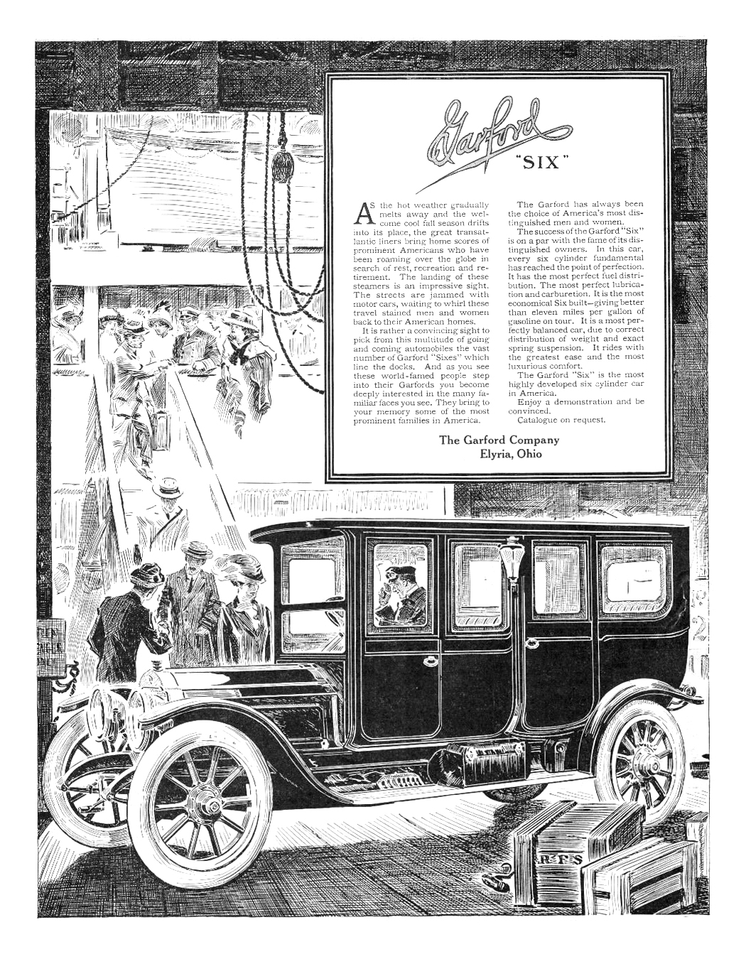 Garford Six Ad (September, 1912): Illustrated by Rudolph Frederick Schabelitz