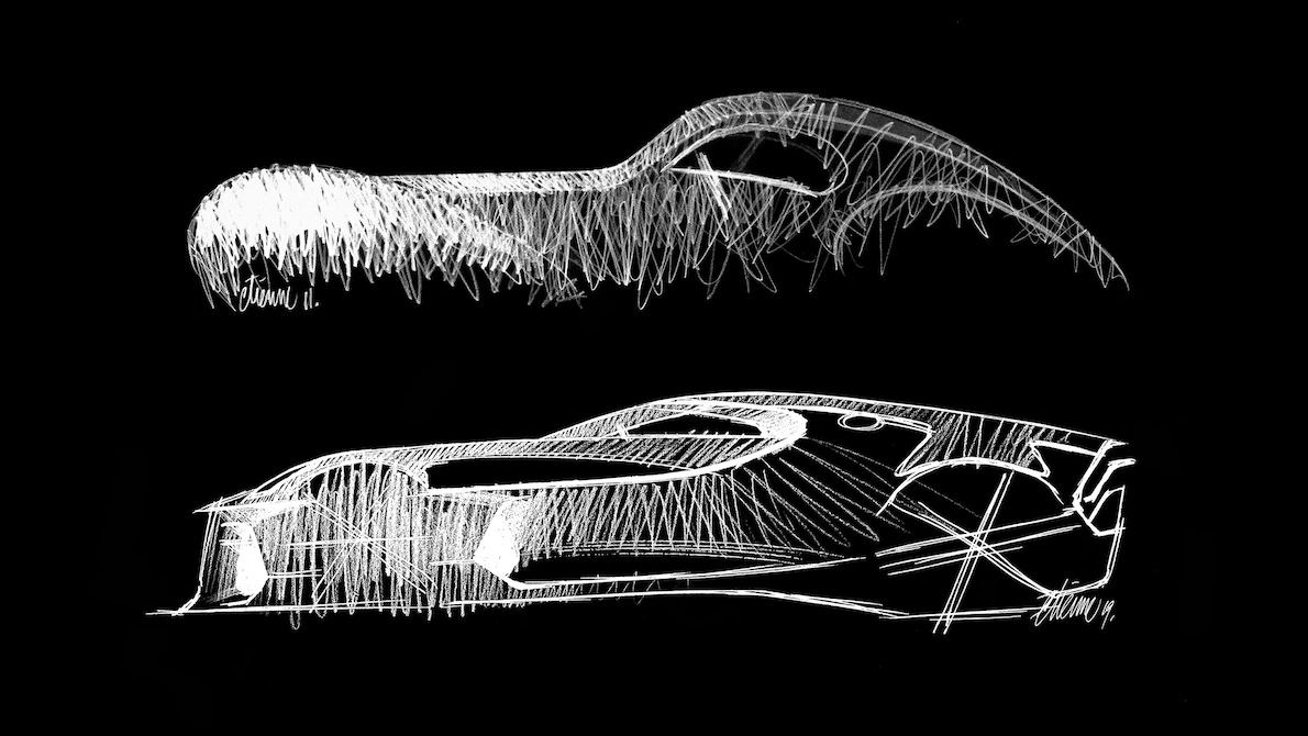 Bugatti La Voiture Noire (2019): Design Sketch