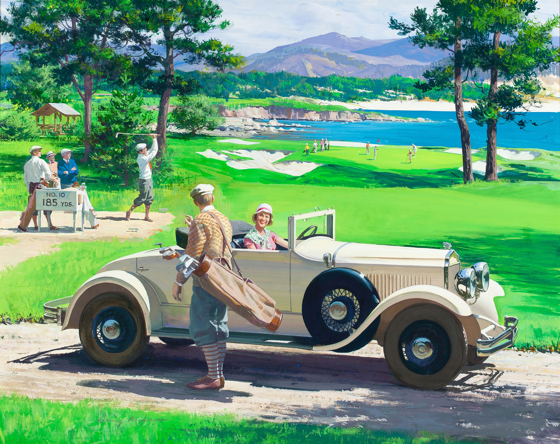 1929 Chrysler Imperial Roadster - Illustrated by Harry Anderson