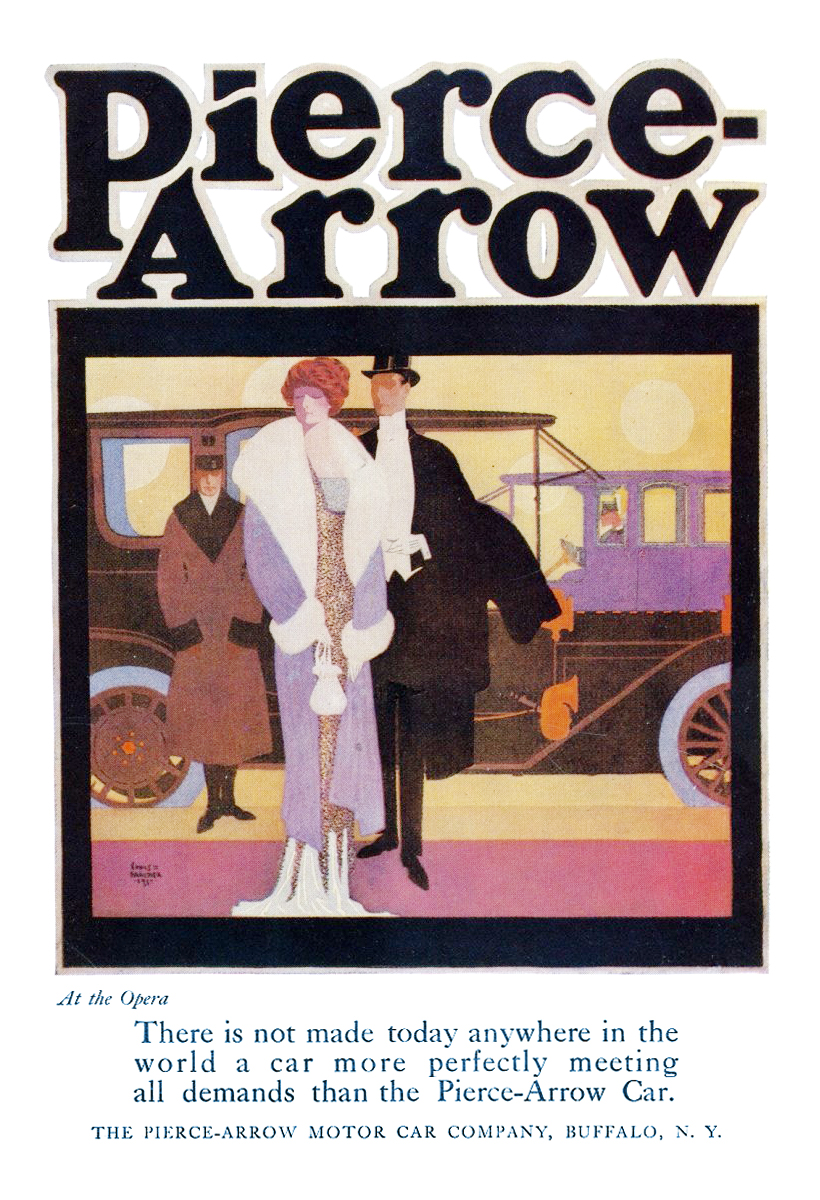 Pierce-Arrow Ad (August, 1911) – At the Opera – Illustrated by Louis Fancher