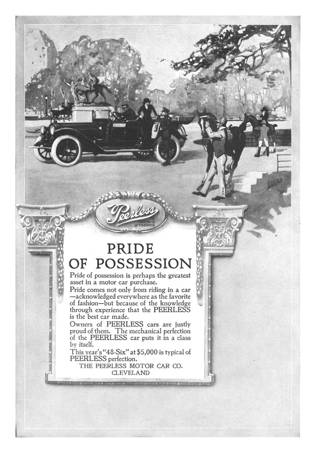 Peerless Model 48-Six Touring Car Ad (April, 1914) - Pride of possession