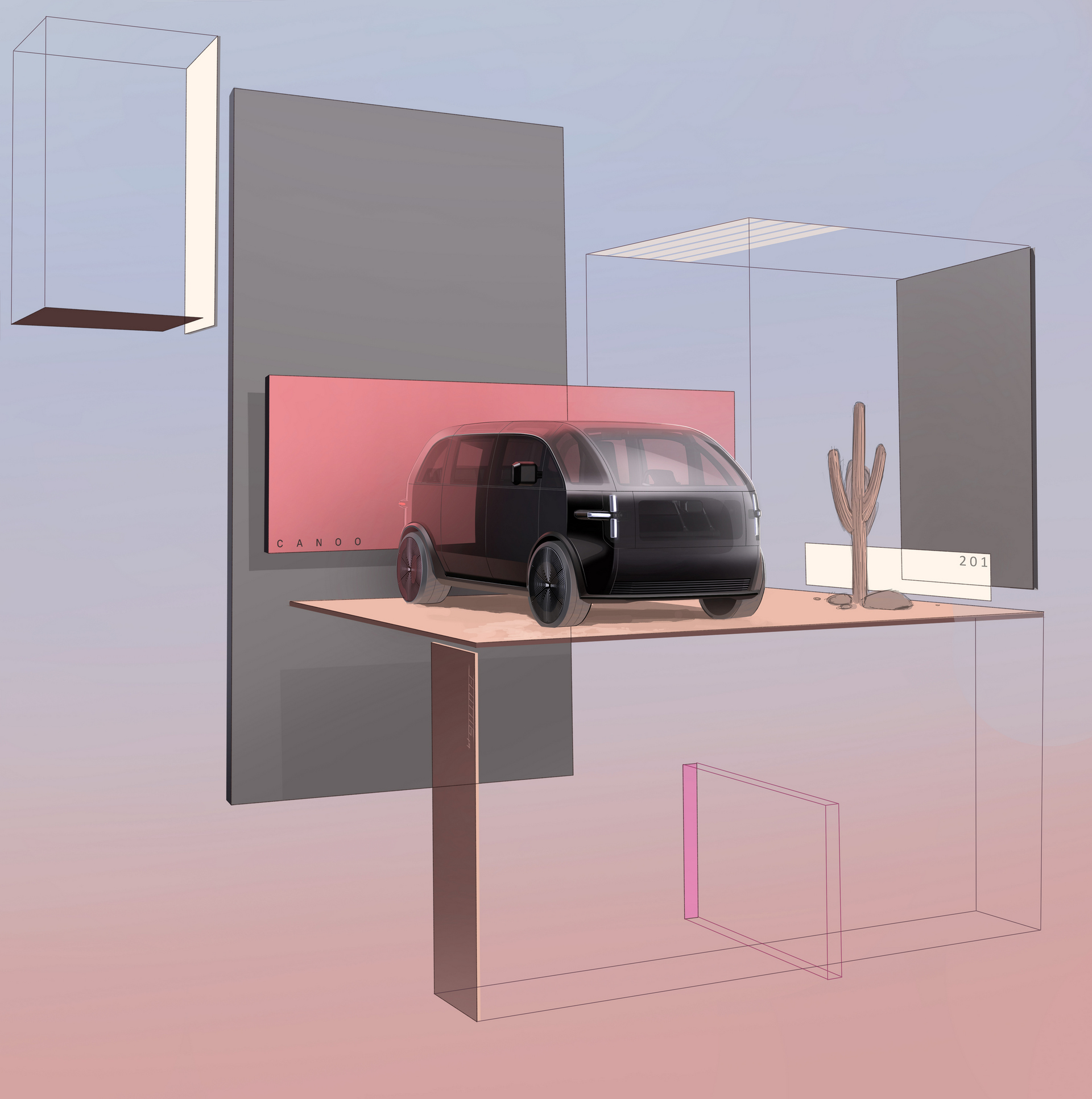 Canoo (2021) - Design Sketch by Jack Luttig