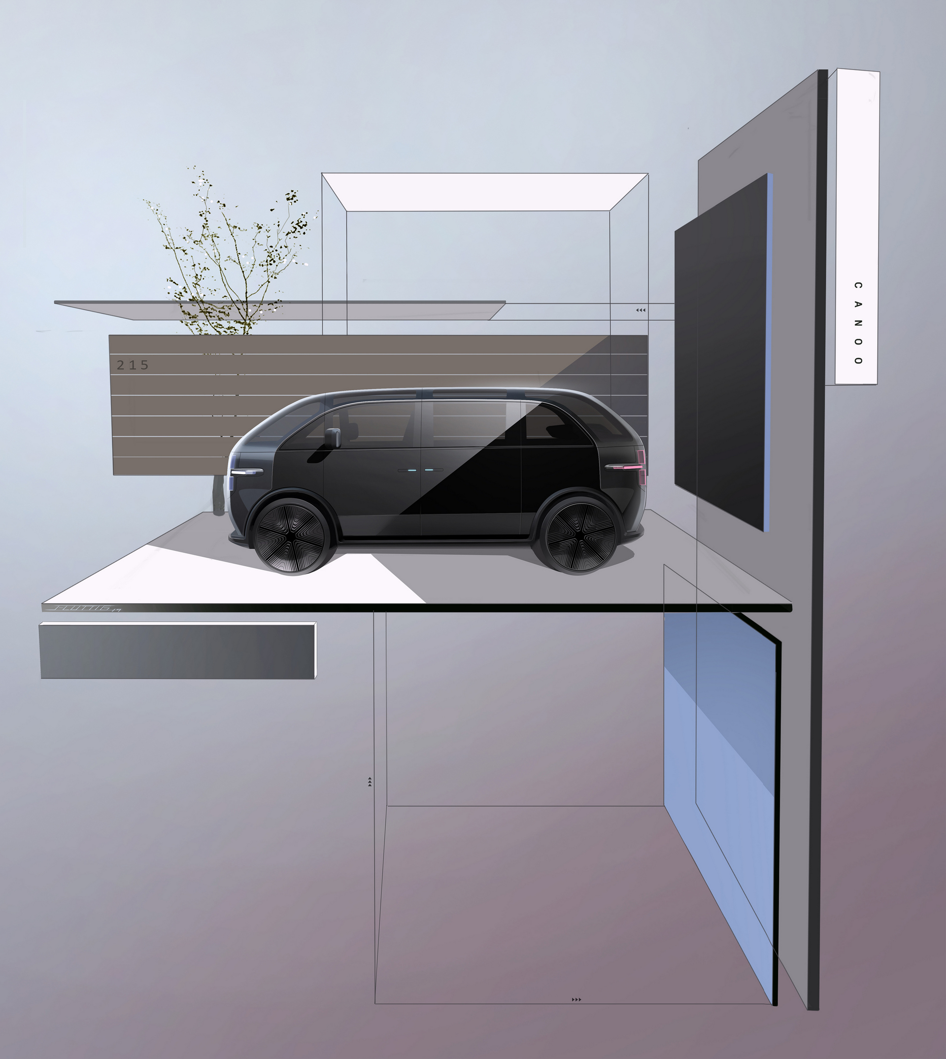 Canoo (2021) - Design Sketch by Jack Luttig