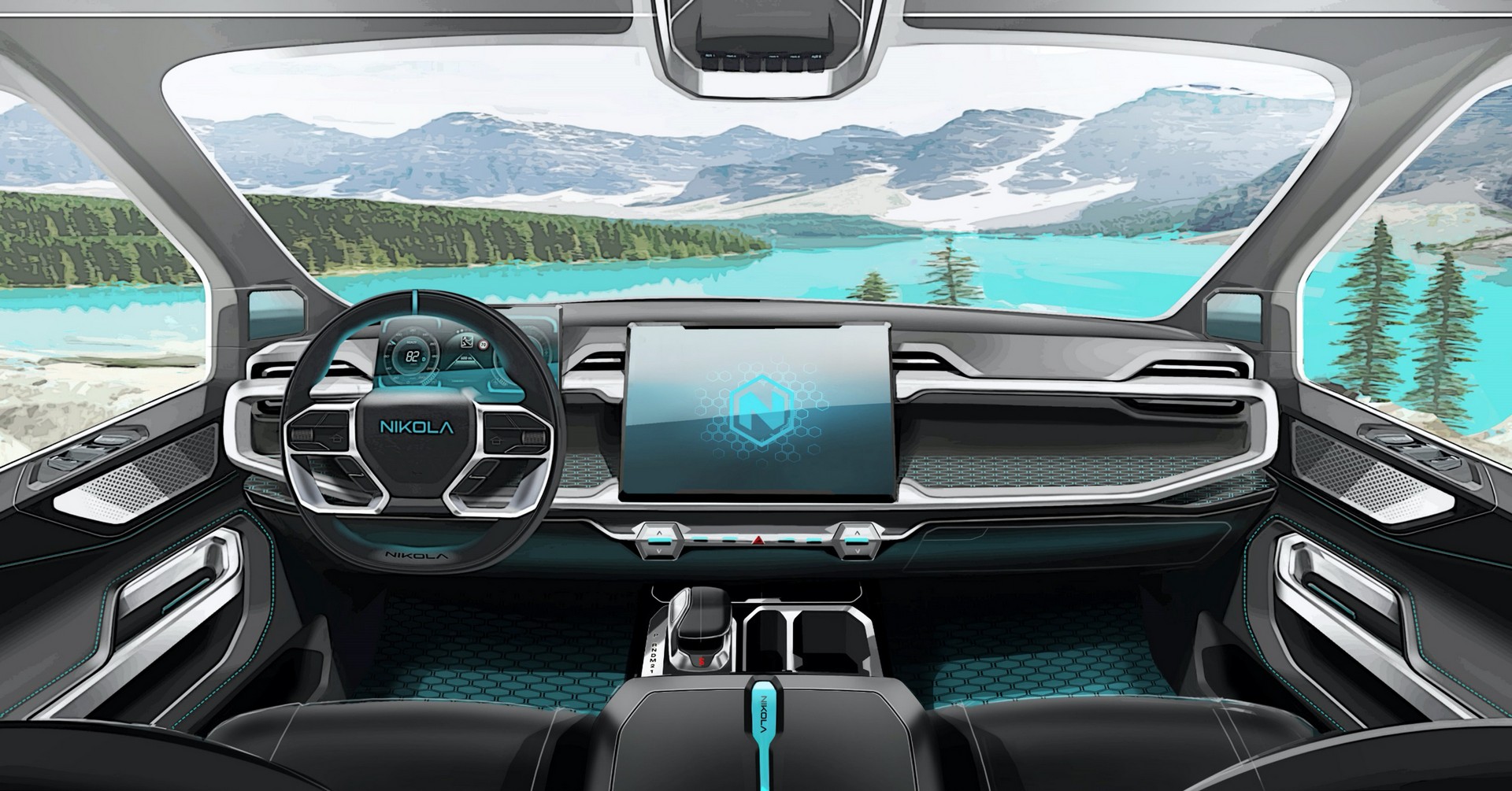 Nikola Badger (2020): Electric Pickup - Interior