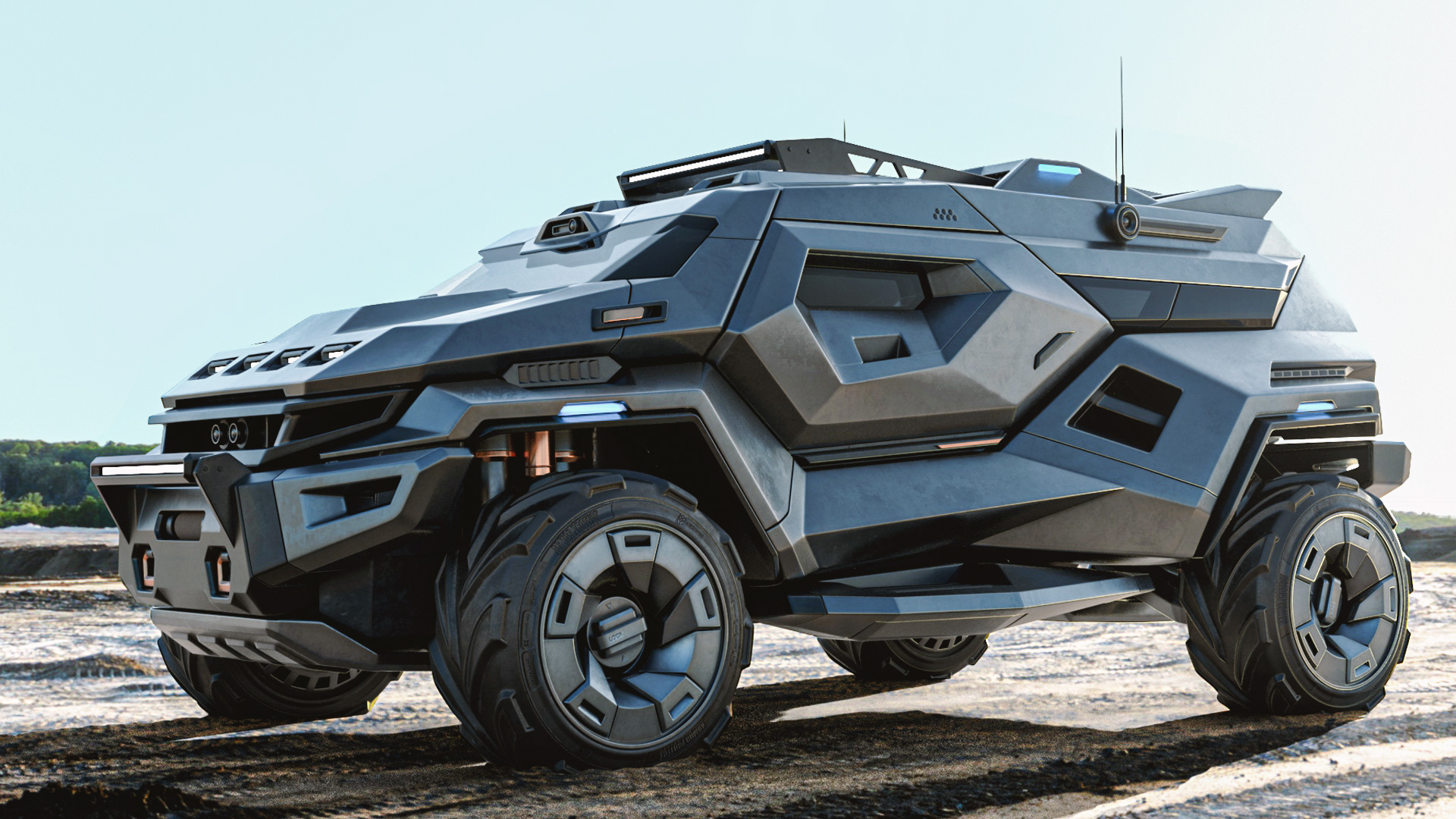 Desert Armortruck SUV Concept by Milen Ivanov