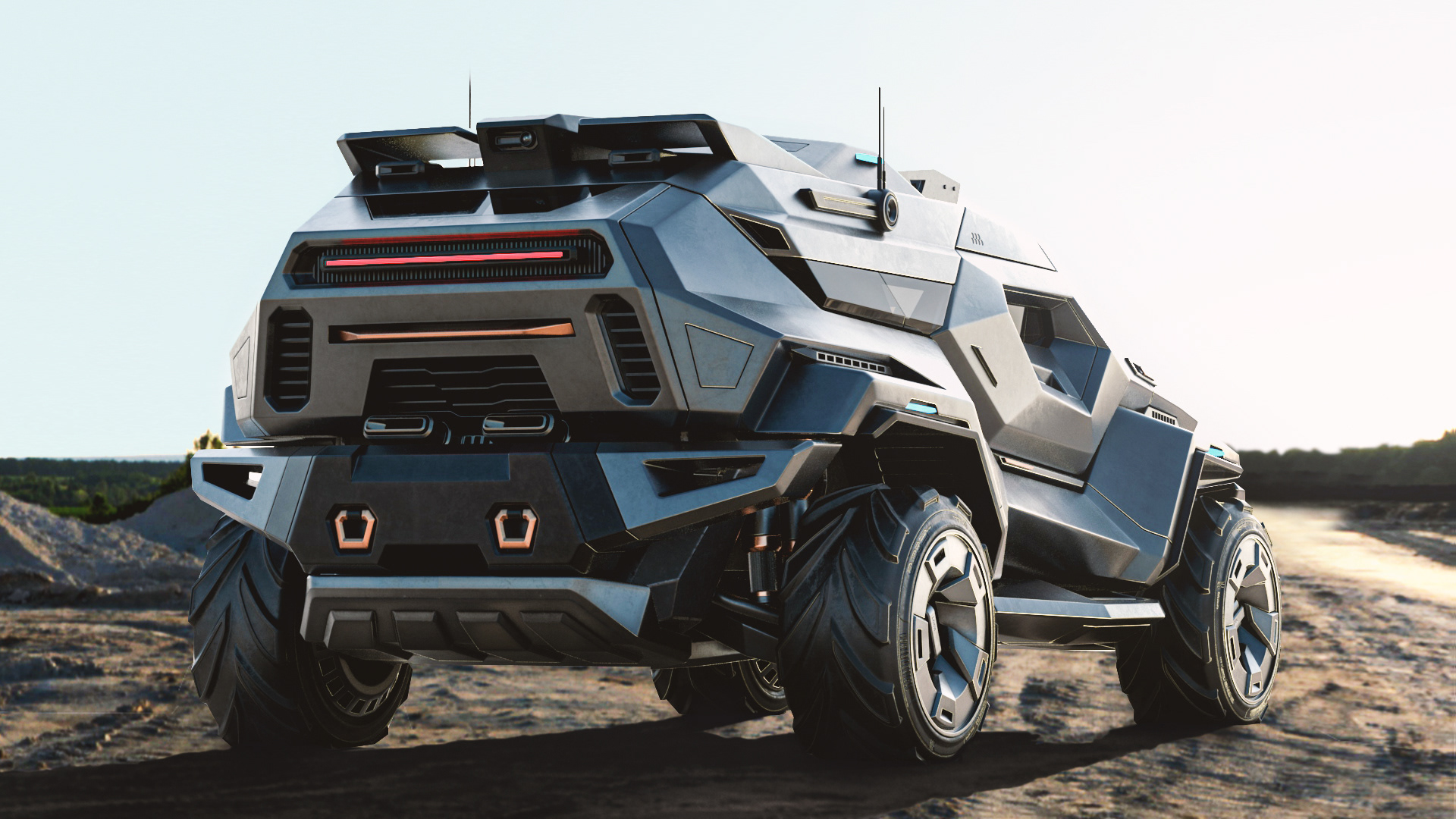 Desert Armortruck SUV Concept by Milen Ivanov