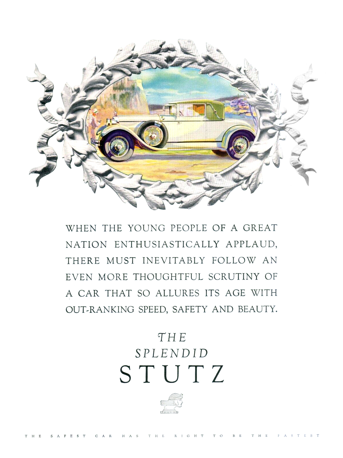 The Splendid Stutz Ad (May, 1928) – Cabriolet Coupe