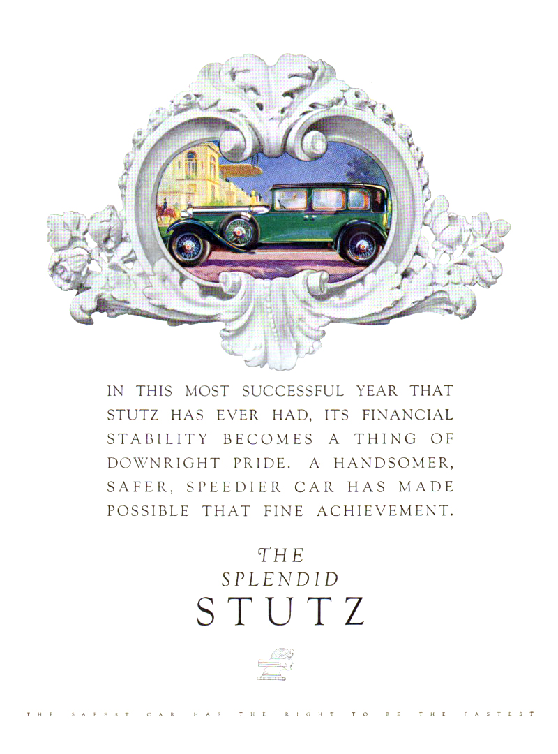 The Splendid Stutz Ad (July, 1928) – Brougham